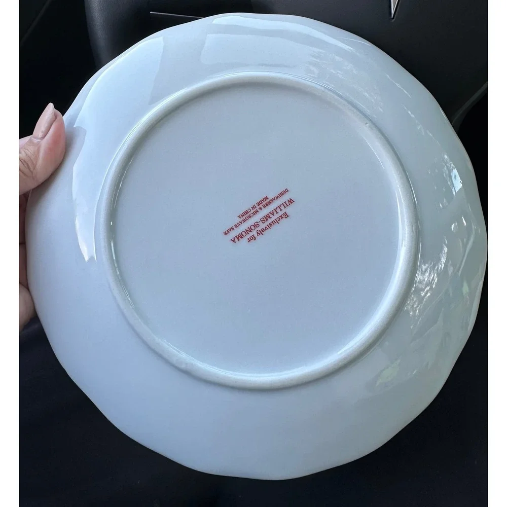 Williams Sonoma Twas the Night Before Christmas 2 dinner & 2 salad plate Santa